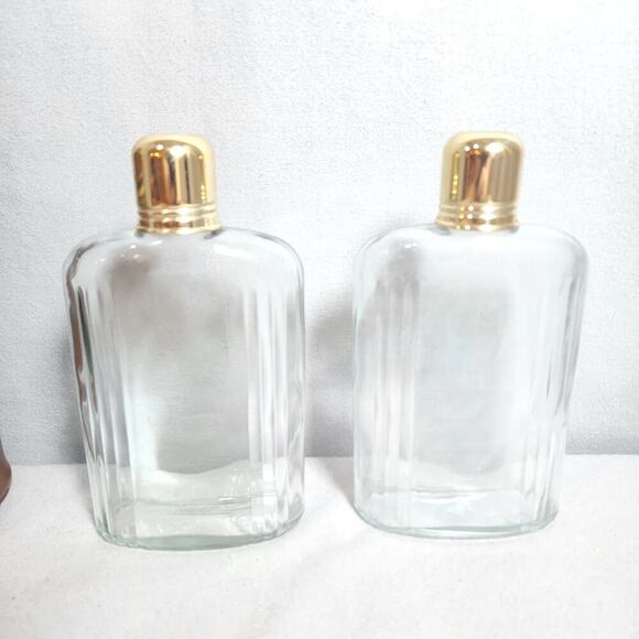 Vintage Mid-Century Travel Leather‎ Flask Carrier With (2) Glass Flasks - Picture 3 of 9